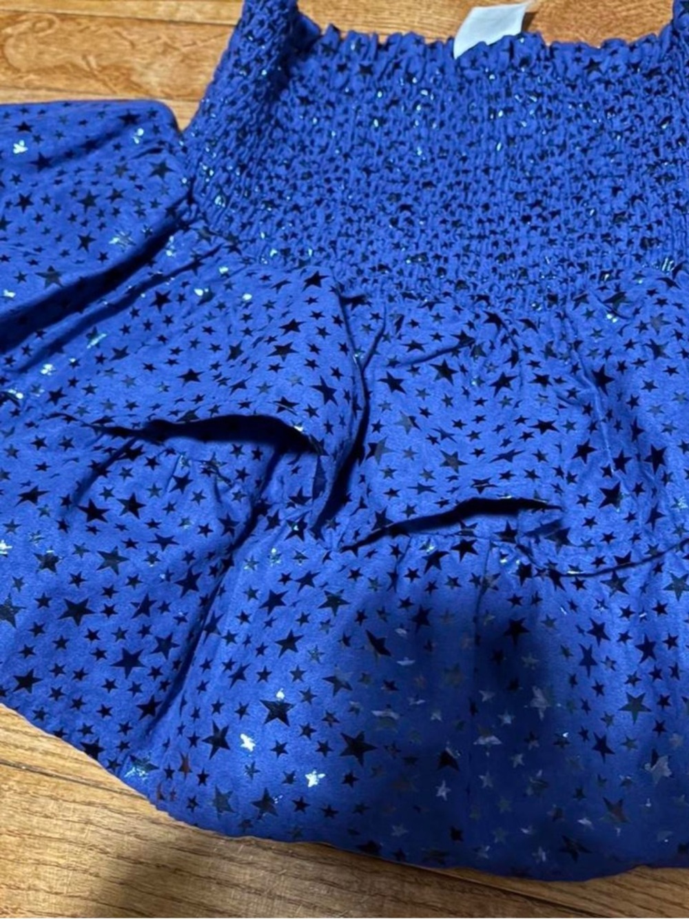 Queen Of Sparkle blue star print mini skirt with ruffles and shorts - Picture 2 of 5